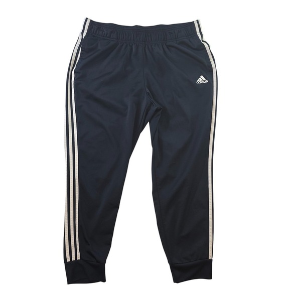 Adidas Tiro 21‎ Track Pants Black 3-Stripe Size 1X Plus Size Tapered Leg Joggers - Picture 1 of 8
